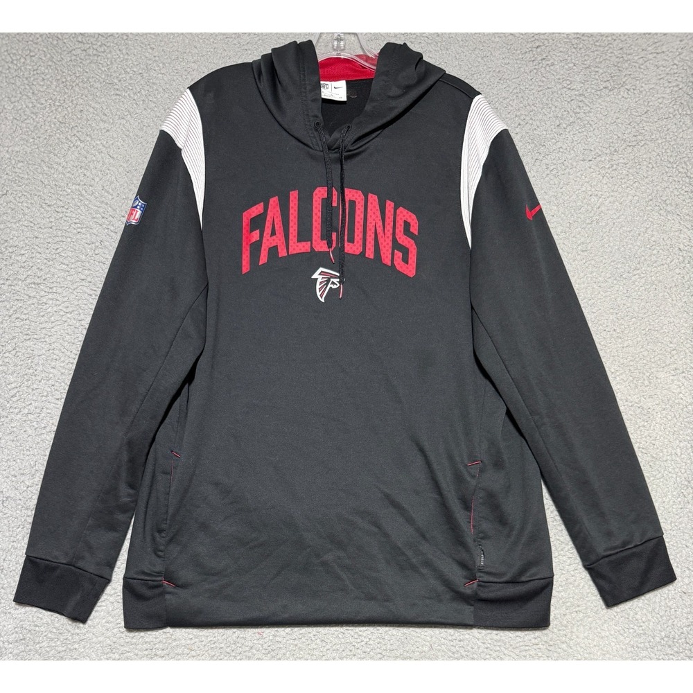 Nike Therma-Fit Atlanta Falcons Sideline Hoodie Mens XL DO0297-010 NFL Black